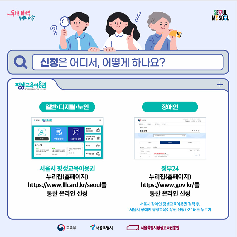 평생교육 이용권 신청 온라인 접수