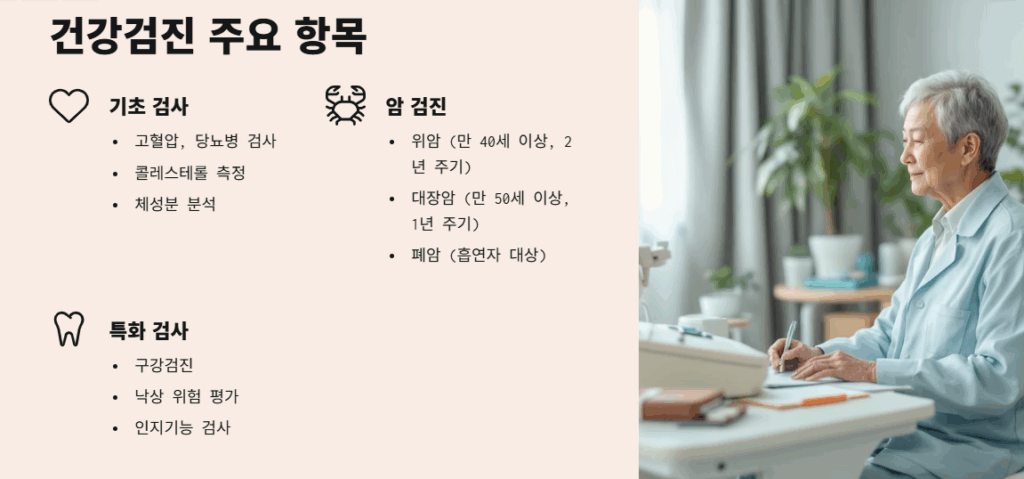 건강검진을 받기위해 문진표를 작성하고 있는 65세 이상의 어르신