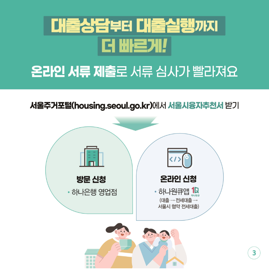 하나은행에서 청년 임차보증금 대출 상담을 받는 모습
