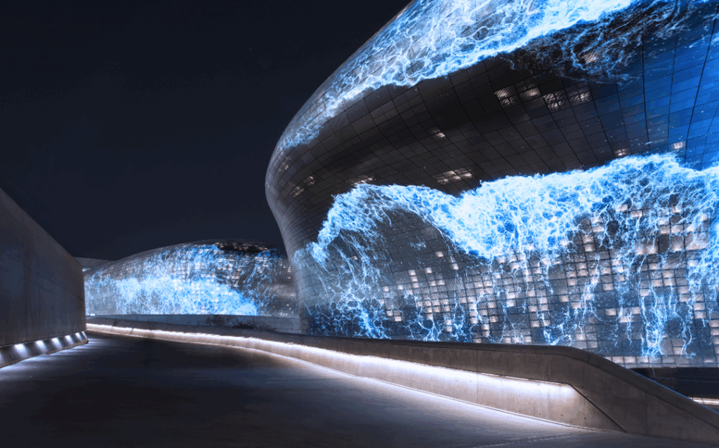 Eternal Nature on the DDP Facade Media facade artwork “Eternal Nature” at Seoul Light DDP 2025