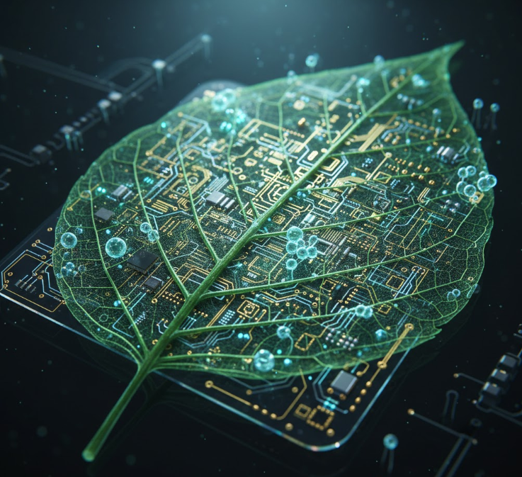 나뭇잎의 구조를 모방한 네이처 일렉트로닉스 회로 설계